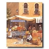 Southwestern Spanish Market Landscape Picture Art Print