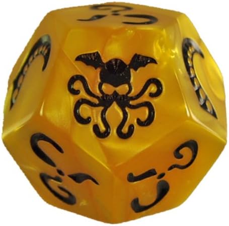 Cthulhu Dice Game - Gold Pearl with Black