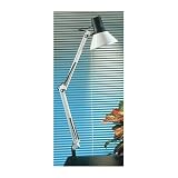 Micromark MM6594 Swing Arm Desk Light with Base and Clamp in White