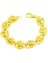 18 Karat Gold over Sterling Silver Love Knot Bracelet (7.5 Inch)