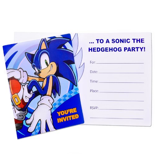 Sonic the Hedgehog Invitations (8 count) Party Accessory
