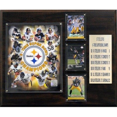 NFL Steelers 6 Time Super Bowl Champions Plaque