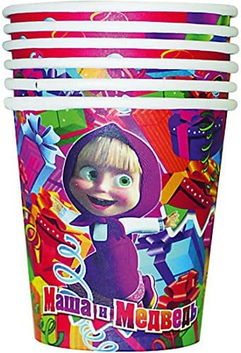Holiday Paper Cups. (Masha and the Bear)