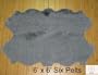 Faux Sheepskin Fur Pelt 6' x 6' (GREY)