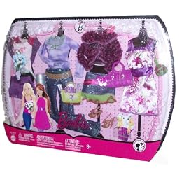 Barbie 2009 Doll Clothes Fashion N7482 Floral Theme Spring Outfit - 2 Tops, Short, Denim... by Barbie