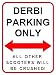Derbi Scooter Parking Only Small Metal Wall Sign 15x20cms