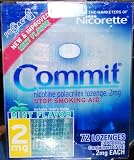 Commit Nicotine Polacrilex Stop Smoking Mint Flavored Lozenges Control With 2mg - 48ea