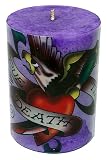 Ed Hardy Candle 3 by 4  Scented Mottled Pillars, True Till Death