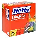 Hefty Cinch Sak Clear Tall, 13 Gallon Kitchen Bags, Case Pack, Six - 45 Count Boxes (270 Bags)