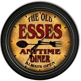 Esses 's Family Diner Black Cascading Pub Style Wall Clock