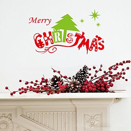 Merry Christmas Gifts Christmas Tree Wall Window Stickers Decals XMAS Home Shop Decor 69*41cm