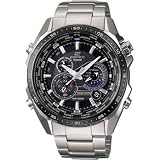 Image of Casio - EQS-500DB-1A1ER - Gents Watch - Quartz - Analogue - Stainless Steel Silver Strap