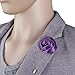 Men Lapel Flower Brooch Boutonniere Tuxedo Stick Pin Purple