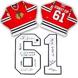 1961 Chicago Blackhawks Team Autographed/Hand Signed Stanley Cup Jersey Le #/61 - 10 Autographs