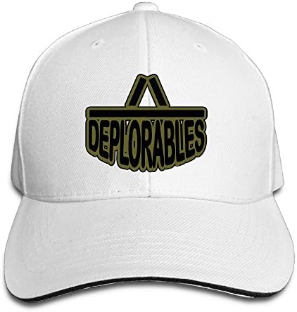 GD54 Proud Member Of The Basket Of Deplorables Adjustable Sandwich Hunting Peak Hat & Cap White