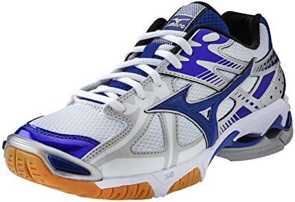 Mizuno Wave Bolt 4 Women's Volleyball Shoes - White &amp; Royal (Women's 10)
