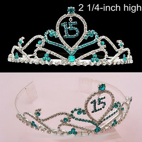 15th Birthday Ocean Blue Tiara T59