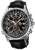 Casio #EF527L-1AVDF Men's Edifice Series Leather Strap Chronograph Analog Sports Watch