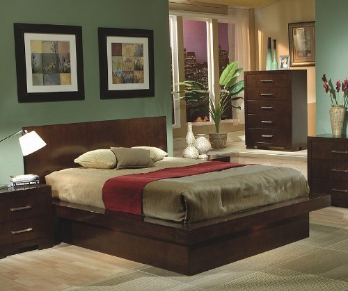 Jessica Collection Contemporary Style Queen Size Platform Bed