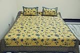 Bedspread with Pillow Cover Adorn with Classic Hand Block Print on Cotton F ....