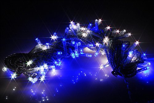 LED Lichterkette Blau - Weiss