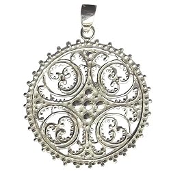 Amulets and Talismans Sterling Silver Jewelry 1 Inches (spndt051)