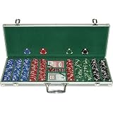 Trademark Poker 500 Soprano Striped 10g Clay Poker Chips with Aluminum Case