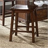 Cabin Fever Formal Dining Sawhorse Barstool in Bistro Brown