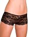 Ladies Camille Black Lace Lingerie Womens Bow French Knickers Briefs Size 8/10