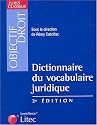Dictionnaire du vocabulaire juridique