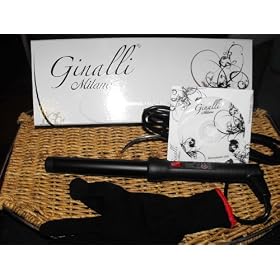 Ginalli Milano Professional Hair Curl Iron 19mm Dual Voltage with Heat Resistant Cap
