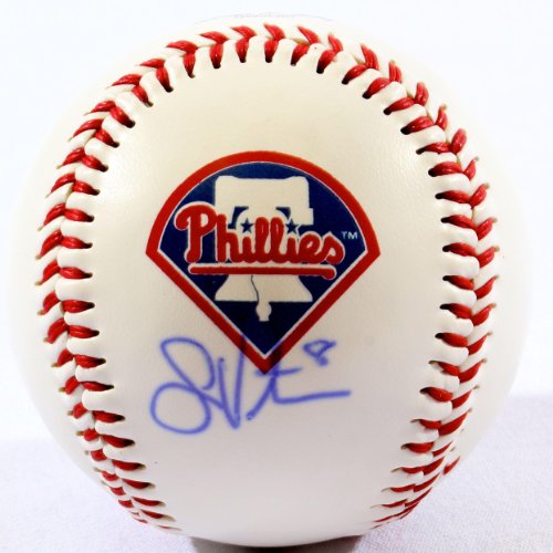 Shane Victorino Signed Phillies Logo Ball - GAI - Autographed Baseballs