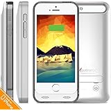 iPhone 5S Battery Case, iPhone SE Battery Case, Alpatronix&reg; [BX120 - MFi Apple Certified] 2400mAh External iPhone 5 Charger Case Removable Rechargeable Protective iPhone SE/5S/5 Charging Case [Ultra Slim Portable iPhone 5S Charging Case / Full Compatible Support with iOS 9+ & Apple Pay / iPhone SE/5S/5 Extended Battery Case / Lightning Connector Output / No Signal Reduction / Fits all colors for iPhoneSE, iPhone5S & iPhone5 for Juice Bank & Power Pack] - (Silver)