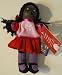 Black Girl Wooden Headed Finger Puppet