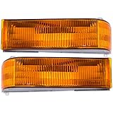 Driver and Passenger Park Signal Front Marker Lights Lamps Replacement for Ford Pickup Truck SUV F1TZ13201C F1TZ13200C