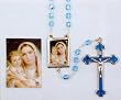 Specialty Rosary - Motherhood Rosary - Who Loves Will Be Loved Prayer - 7mm Crystal Beads - IMPORTED FROM ITALY