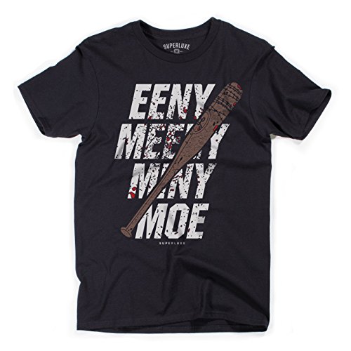 Superluxe™ Mens Eeny Meeny Miny Moe Negan Lucille Zombie T-Shirt