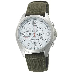 Citizen Men’s Eco-Drive Exclusive Chronograph Canvas Strap Watch #AT0870-37A