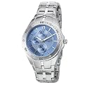 Men's Armitron Stainless Steel Blue Round Dial Watch - Silvertone