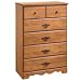South Shore Furniture Prairie Collection 5-Drawer Chest, Country Pine