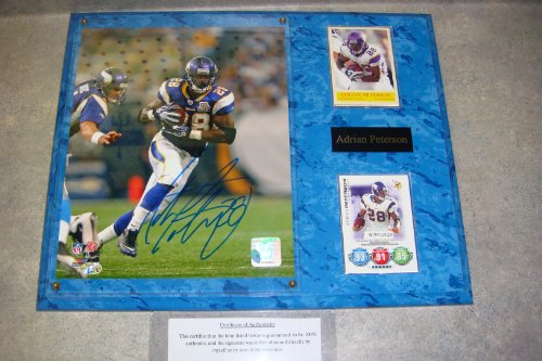Adrian Peterson Autographed Minnesota Vikings Wall Plaque w/ COA