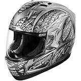 Icon Speedmetal Men's Alliance Sports Bike Motorcycle Helmet - Silver / Large