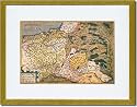 Gold Framed/Matted Print 17x23, Map of Poland and Eastern Europe