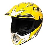 New Motocross ATV Dirt Bike MX Adult Racing Speedy Helmet Yellow