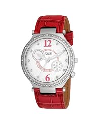 Burgi Womens BUR045R Swiss Quartz Diamond Classic Stainless Steel Strap Watch