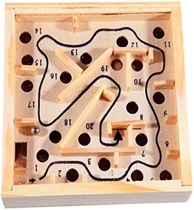 Viris Tote Wooden maze metal Balls Handcraft Game Puzzle Toy Gift Pack of 1PC