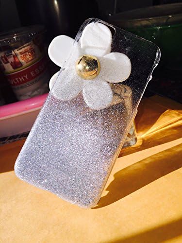 Silver Iphone 6 Plus 5.5" Glitter Sparkle Hard Case Ombre Rhinestones Diamond Clear Transparent