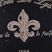 LINKWELL Fleur De Lis Pillow Cover Black Word French Country Burlap Cushion Covers for Sofa Couch Decorative Pillow Case CC741