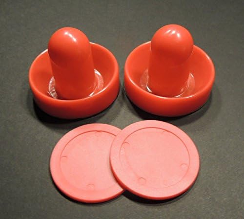 2 Small 66mm Air Hockey Table Pushers Plus 2 Small 49mm Air Hockey Pucks