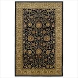 Meadow Breeze Black Border Oriental Rug Size: 9'6
